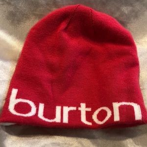 Girls/women’s Burton reversible pink/white beanie